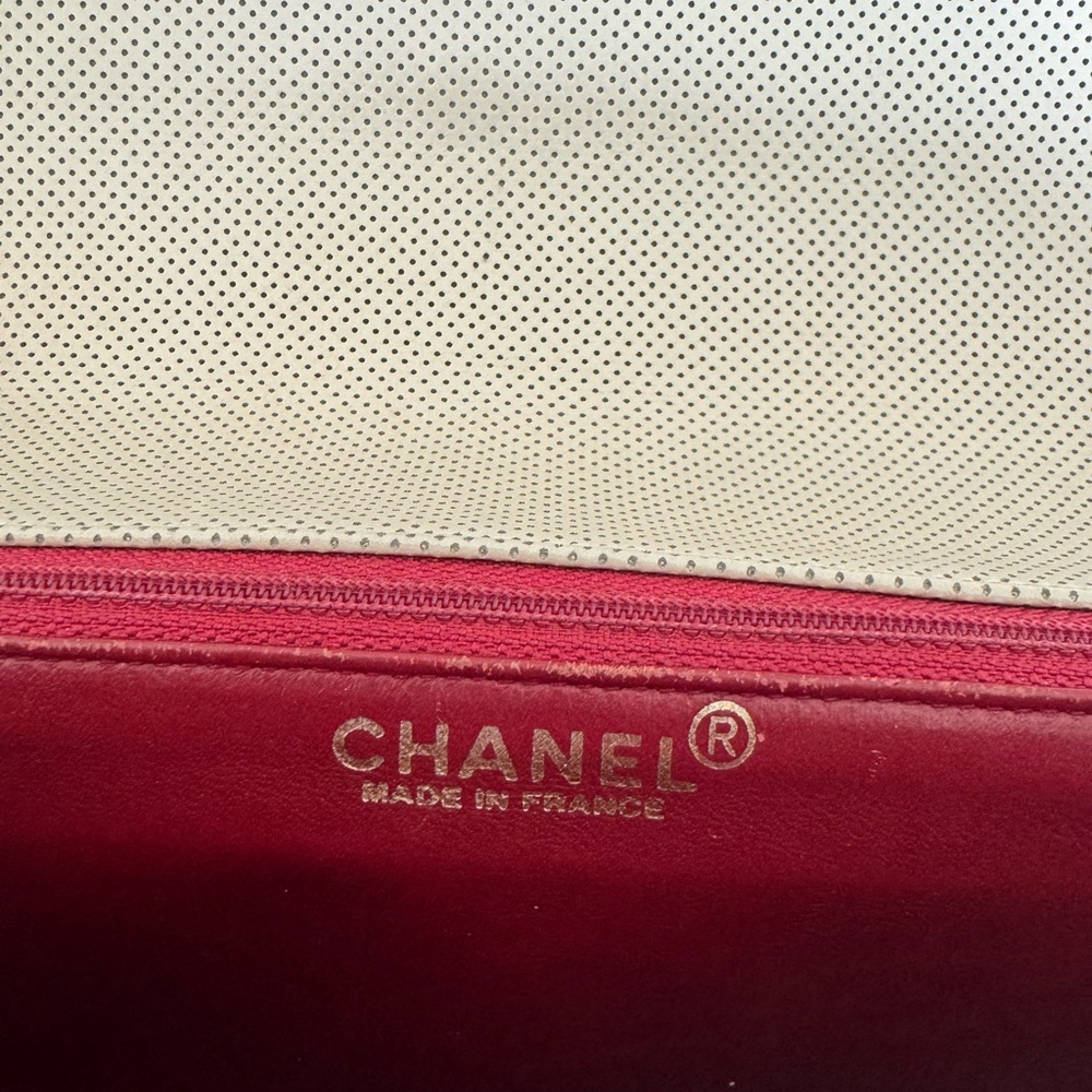 CHANEL Vintage Top Handle Shoulder Bag – Perforated Leather, Authentic - Picture 4 of 12